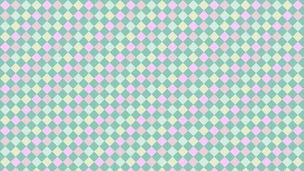 Pastel diamond pattern background.  Delicate, repeating diamond shapes in pastel shades of pink, light green, and cream