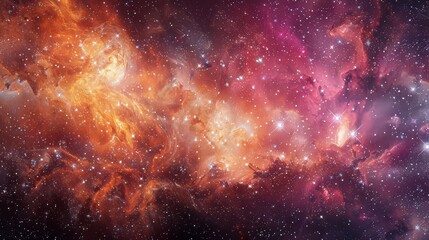 Fototapeta premium A galaxy watercolor wash with sparkling highlights 