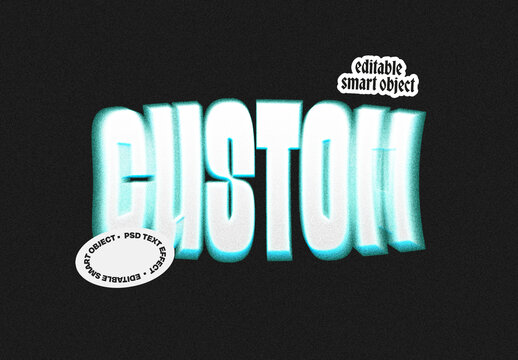 Zoom Blur Glitch Text Effect