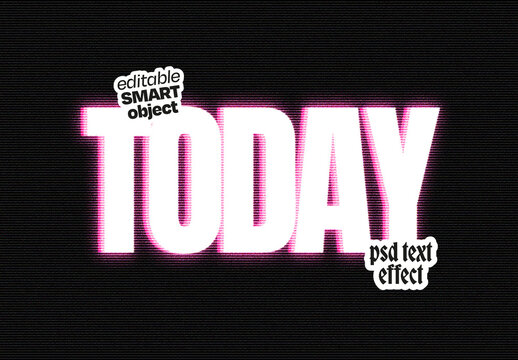 Glitched Bold Text Effect