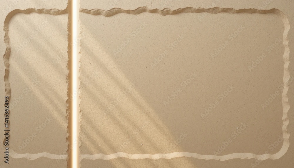 Aufkleber sunlight streaming through a window highlighting textured wall indoor space serene environment captu