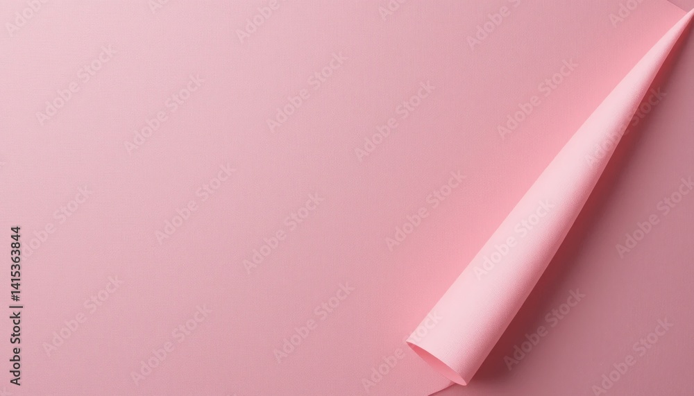 Poster creative event setup using pink paper background indoor studio environment minimalist design aesthet