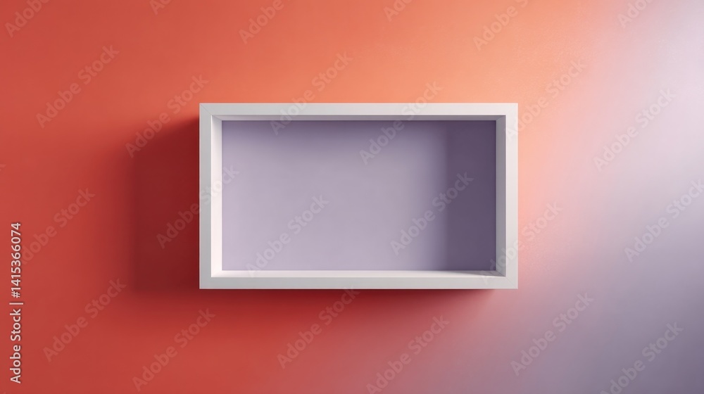 Poster sleek empty frame on vibrant neon color background provides ideal minimalistic look