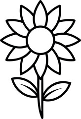 vector illustration of a sunflower