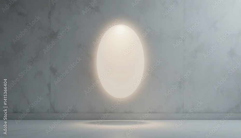 Aufkleber mysterious portal activation abandoned space digital art minimalistic environment close-up view surr