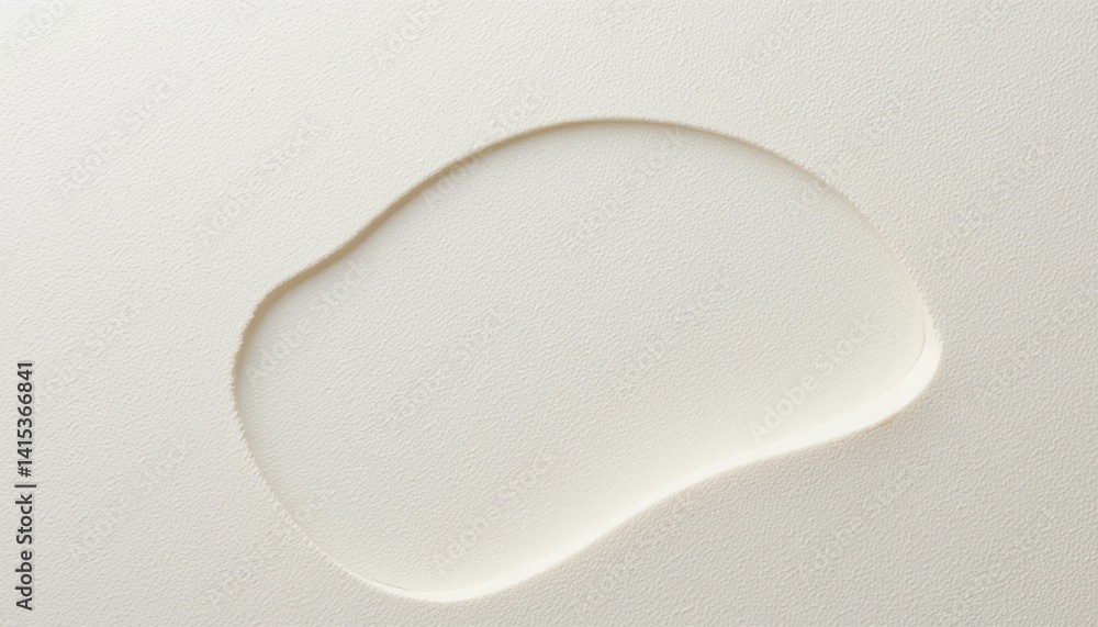 Poster fluid motion capture of soft creamy substance on white surface abstract art display minimalist envir