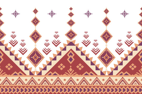 Authentic indigenous-inspired pattern with rich burgundy diamonds and geometric motifs. Perfect for textiles, decor, and digital projects seeking cultural depth with modern appeal.​​​​​​​​​​​​​​​​