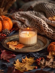 Autumnal Candle Setting