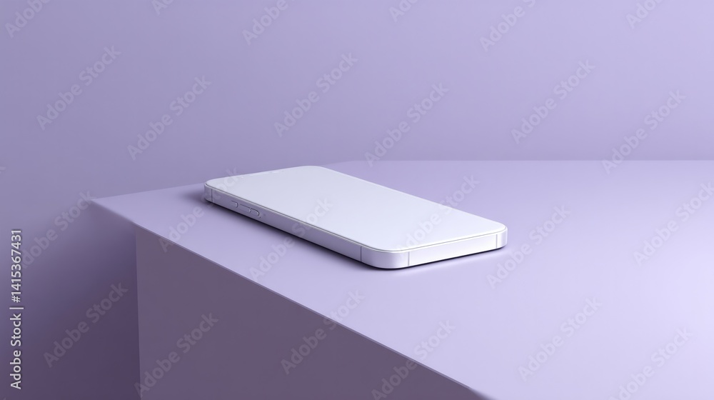 Poster capture sleek 3d model of futuristic tech gadget elegantly displayed on smooth solid color backgroun
