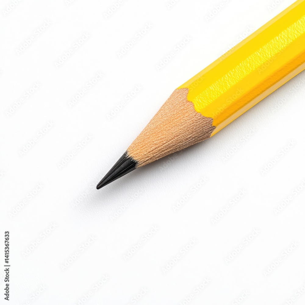 Poster imperfect pencil close-up isolated image studio setting high-quality visual artistic concept