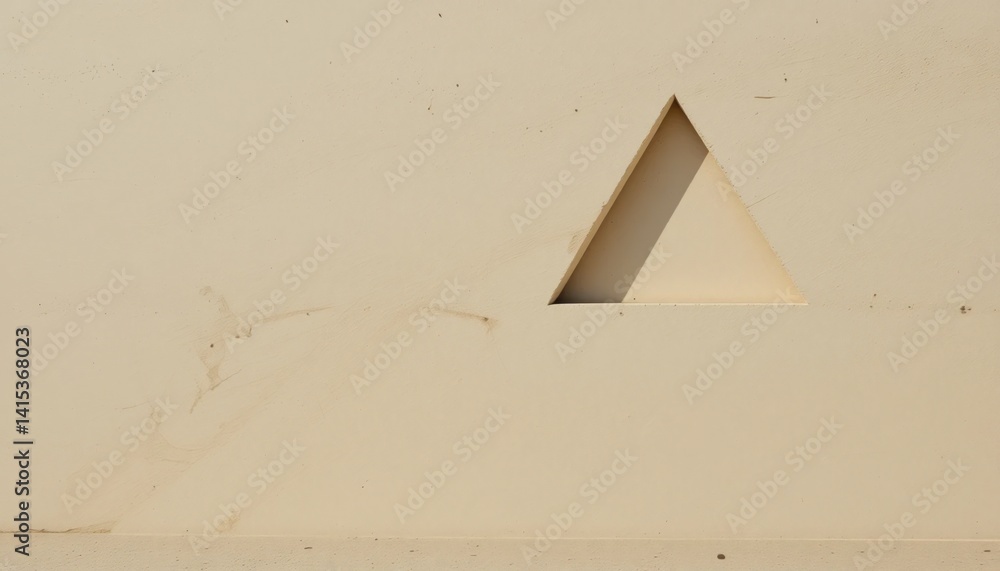 Poster creative triangle cut-out design studio setting digital art minimalistic environment close-up view a