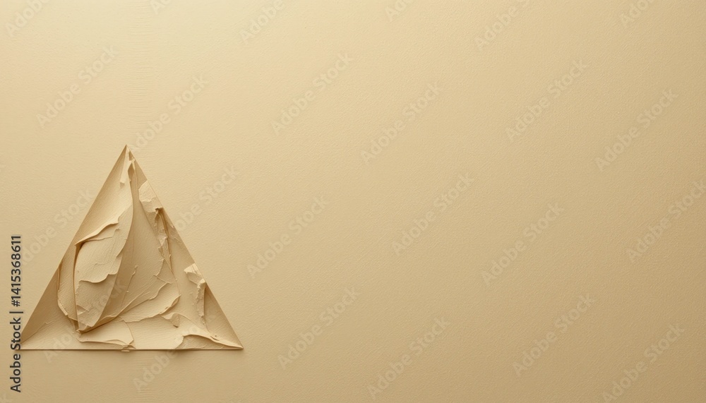 Poster artistic action of paper peeling minimalist studio abstract image neutral background close-up view c
