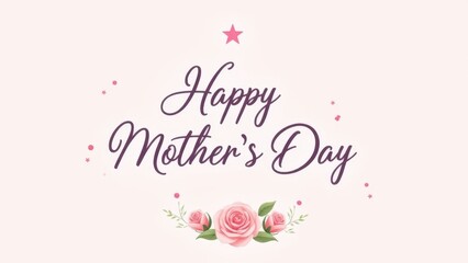 Happy Mother's Day Floral Pink Design