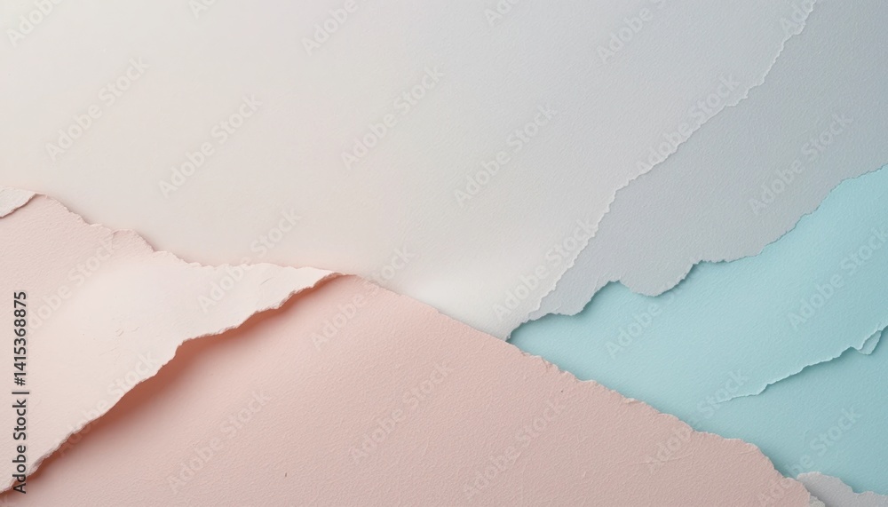Poster creative layered paper texture design studio setting digital art minimalist environment top-down vie