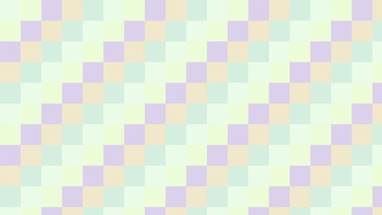 Delicate pastel square pattern.  A soft, repeating grid of squares in pastel colors, creating a subtle diagonal pattern.  Gentle hues of light yellow, mint green, and lavender