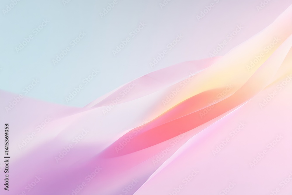 Poster minimalistic abstract wallpaper in soft pastel colors with ample copy space for text featuring smoot
