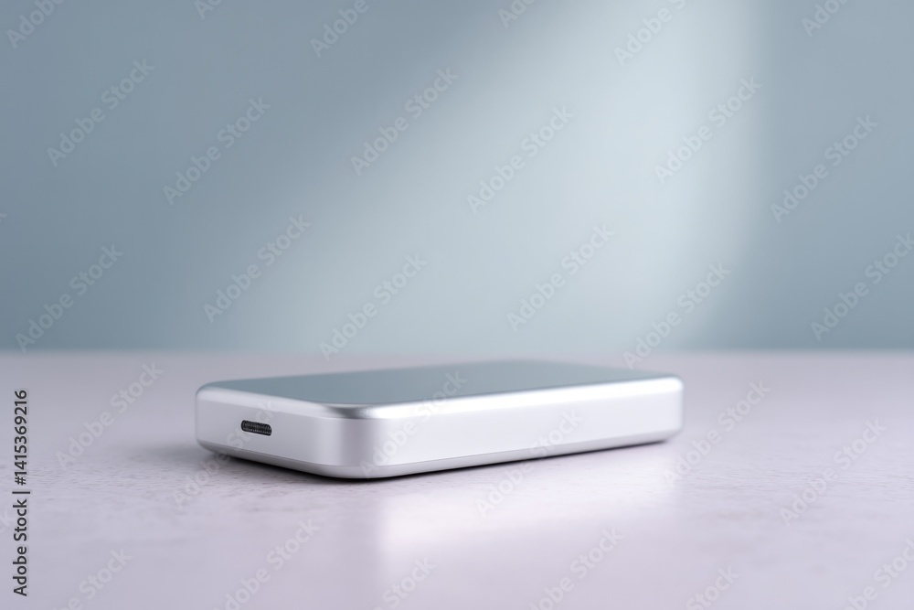 Aufkleber minimalistic composition showing modern diagnostic device with sleek surface