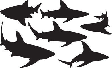 Angelshark Silhouette – Minimal Vector Illustration on White Background