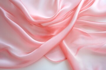 Obraz premium Delicate Silk Fabric Background with Soft Waves in Light Pink Color