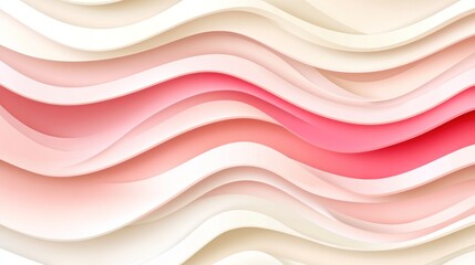 Obraz premium Soft, flowing curves of pastel colors create a soothing abstract design.