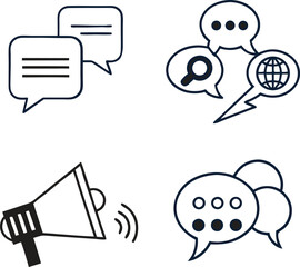  vector speech bubble icons