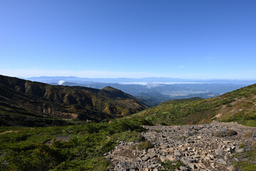 Zao mountain ridge, Miyagi, Tochigi, Japan