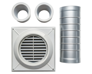 Ventilation components for efficient air circulation on a transparent background