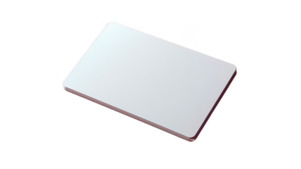 Blank white plastic cards mockup for design presentation and branding on transparent background