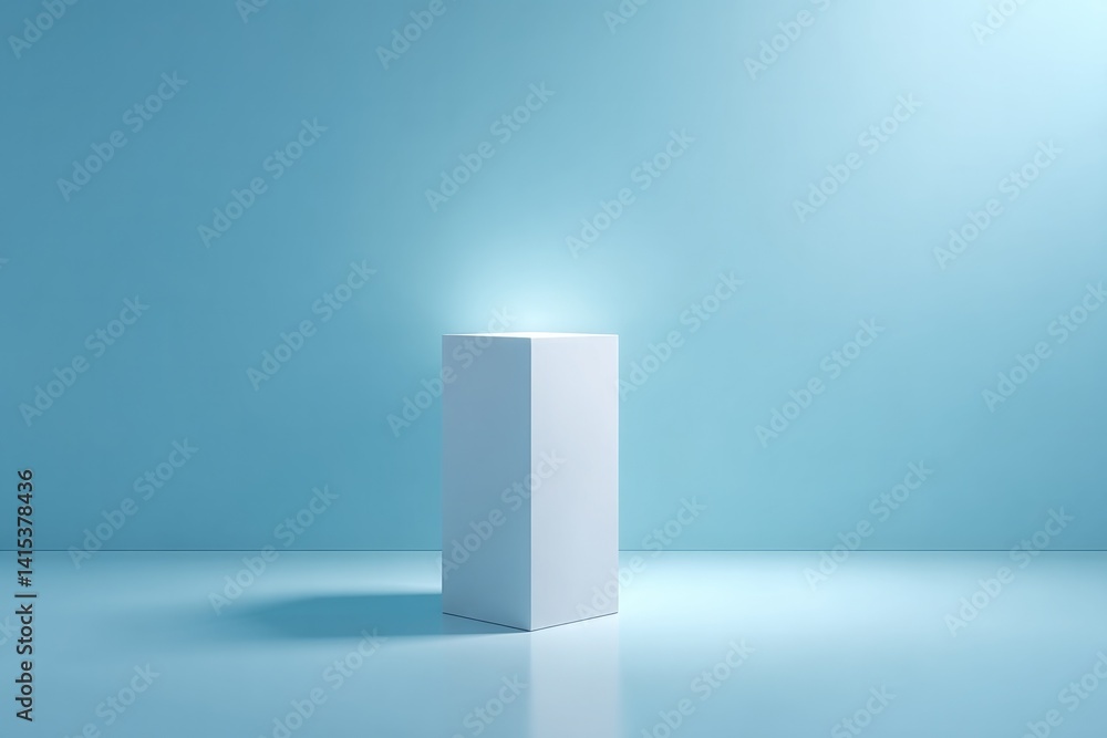Poster clean minimalistic empty podium crafted for beverages under soft lighting