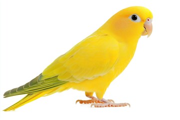 Obraz premium Yellow Parrot Isolated on White Background