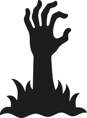 Creepy Zombie Hand Vector Illustration