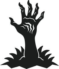 Obraz premium Undead Hand from Ground Halloween Art