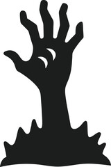 Obraz premium Eerie Zombie Hand Halloween Clipart