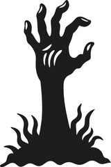 Crawling Zombie Hand Vector Artwork