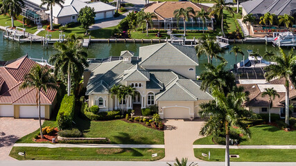 Luxury House Exterior on Marco Island Florida