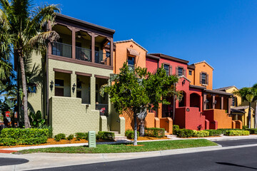 Fototapeta premium Luxury House Exterior in Ole Naples Florida