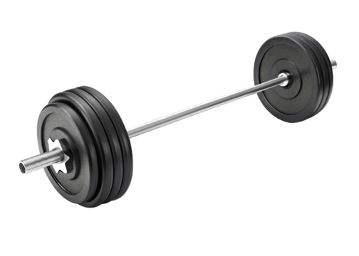Barbell isolated on a transparent background.