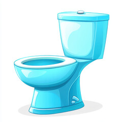 Bright Blue Toilet Design for Modern Bathroom Interior Decoration