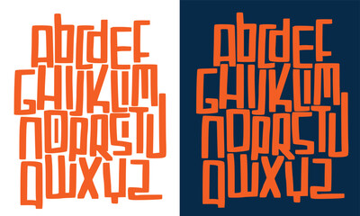 Vector hand drawn typeface in graffiti style. 