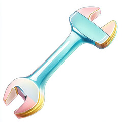Colorful Wrench Tool Illustration with Unique Design and Style