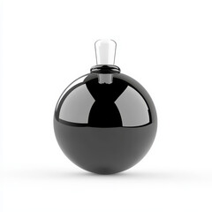 Elegant Black Glossy Sphere with Clear Stopper for Decorative Use