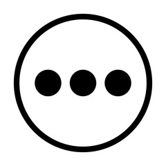 More symbol icon on white background.