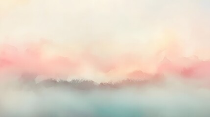 Ethereal Landscape: A Dreamlike Fusion of Mist and Color