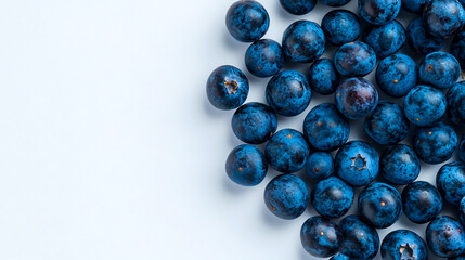 A bunch of dark blue grapes on a white background, isolated with a clipping path, using focus stacking.