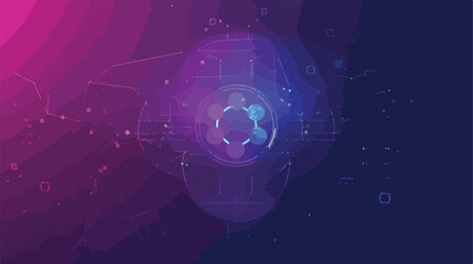 Data Science Atom Server Silhouette in C Icon for Technology Designs
