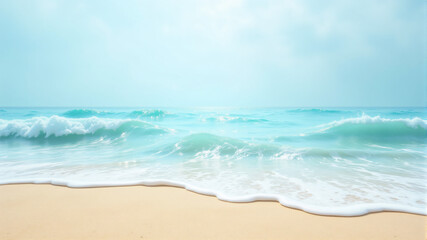 Serene Ocean Waves at a Tranquil Beach