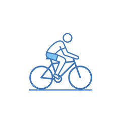 Fototapeta premium Cyclist riding bike icon for fitness and sports tracking apps