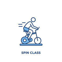 Spin class cycling icon for fitness and cardio training apps