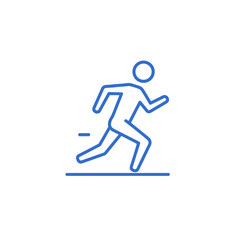 Running athlete icon for fitness and workout apps