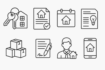 outline vector icons of parental control settings: time limit, blocked content, child profile, activity report, safe search, app control, PIN lock, bedtime mode. set of line style icons in a modern,
